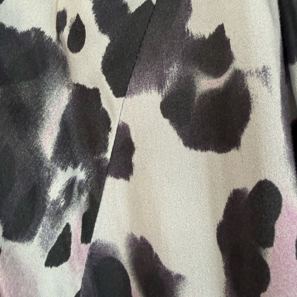 cloth & stone Gray, Black & Lavender Leopard Print Wrap Dress - Picture 6 of 7